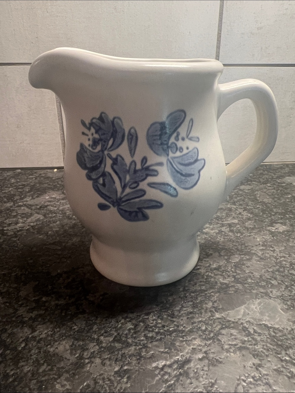 Pfaltzgraff Creamer Yorktowne Blue Floral Pitcher. Like new condition